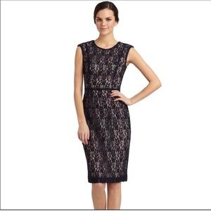 French Connection women Navy  Fast Angela lace dress size 2